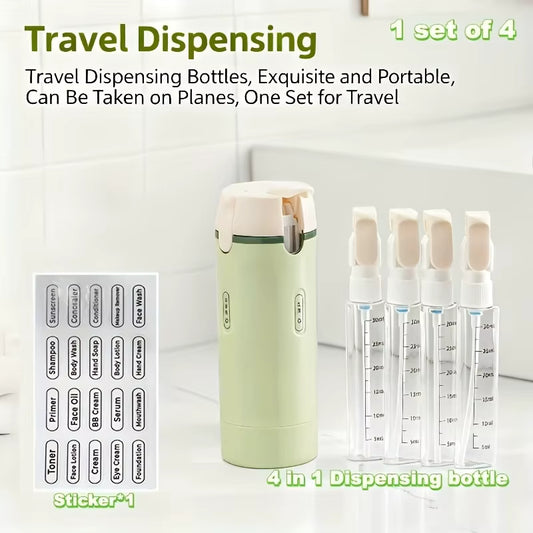 TravelFlow™ 4-in-1 Travel Bottle